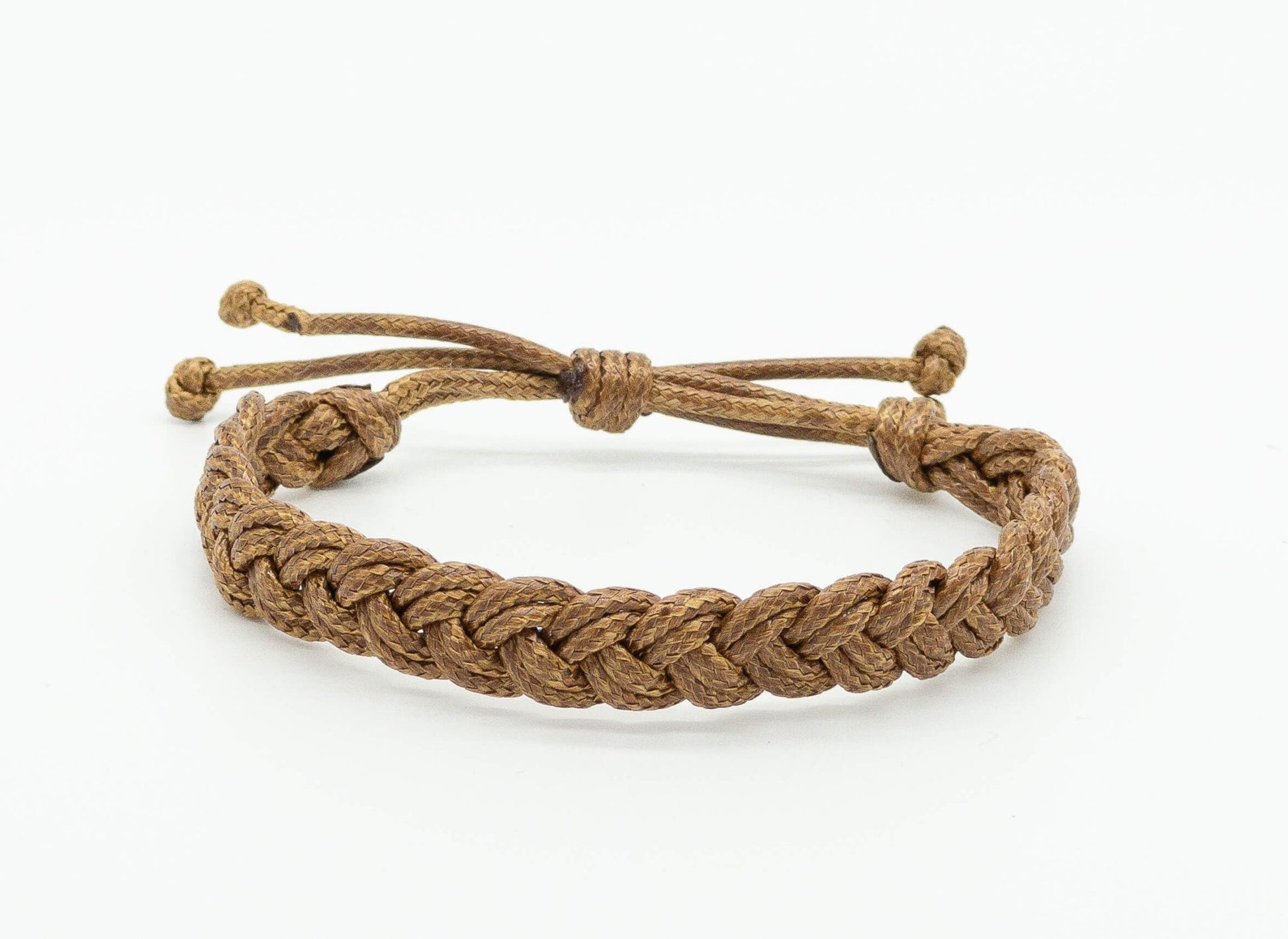 Flätat Armband ljusbrun färg