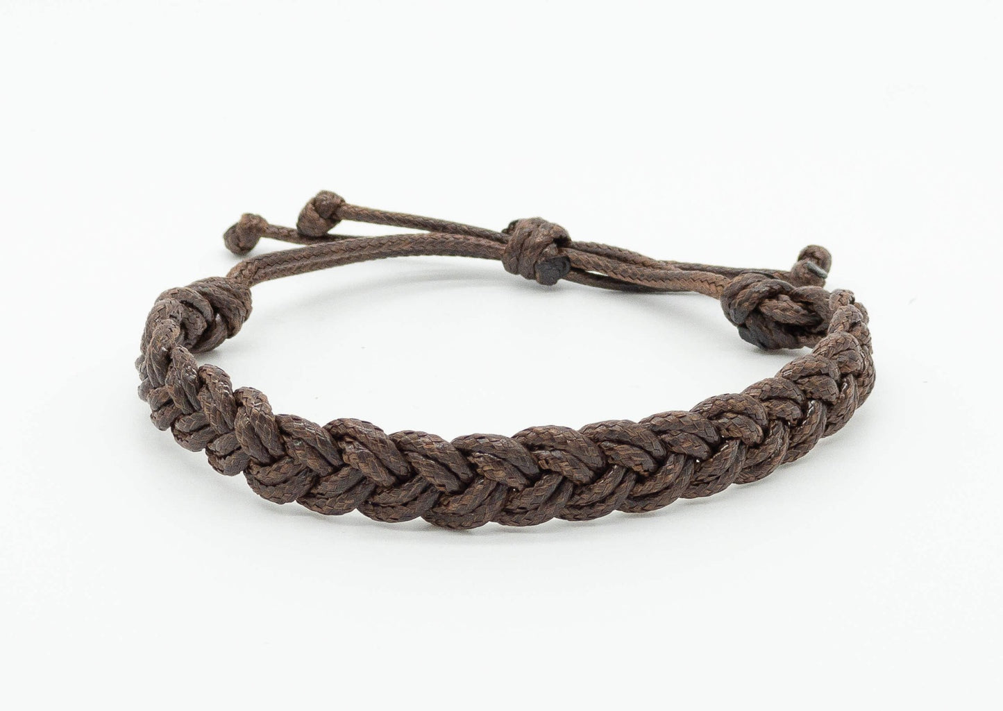 Flätat Armband mörkbrun färg